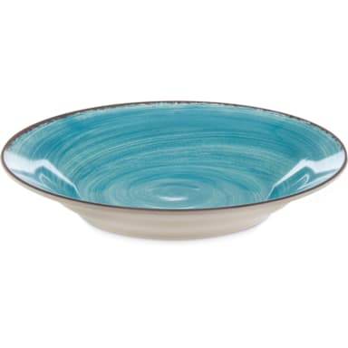 Carlisle 5400315 Mingle Aqua Blue Melamine Rimmed Soup Bowl