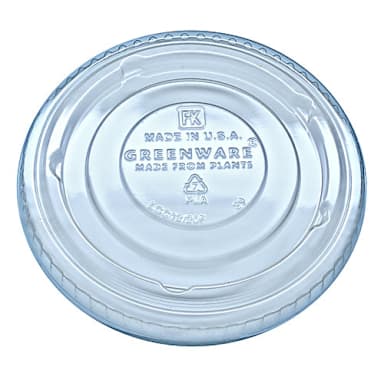 Fabri-Kal® 9509127 Greenware® Clear Flat Lid - 1000 / CS