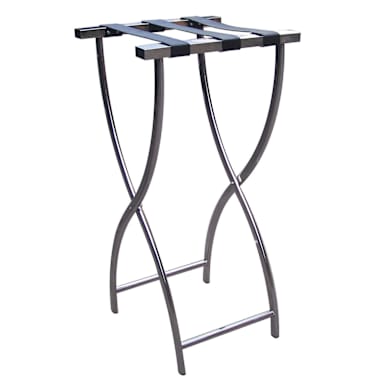 Darling Foodservice 36" Brushed S/S Black Straps Tray Stand