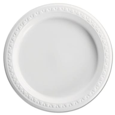 Huhtamaki 81207 Heavy Hips White 7" Plate - 1000 / CS