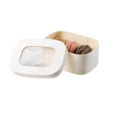 PackNWood 210BBOITE118F Wooden 8 Ounce Box with Window Lid