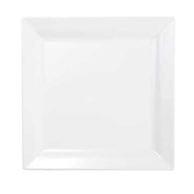 EGS DS1111-W Vogue White 11" Square Melamine Plate - 6 / CS