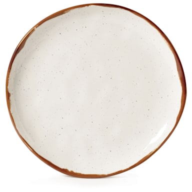 G.E.T. CS-10-RM Rustic Mill White Melamine 10.5" Coupe Plate