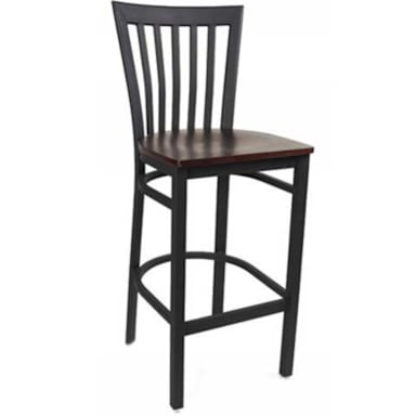 MKLD Commercial Furniture M839BS-W Vertical Back Bar Stool