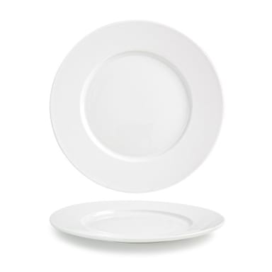 FOH DOS024WHP21 Monaco 10.5" White Plate - 4 / CS