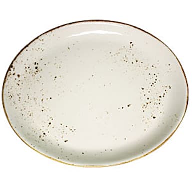Vertex China LTW-13 London 11" Terra White Oval Platter