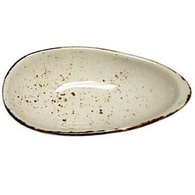 Vertex China LTW-ASD-S 1 Ounce Terra White Amande Sauce Dish