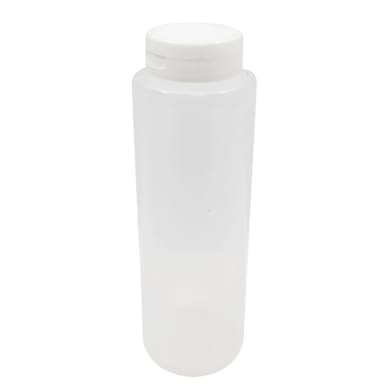 Darling Foodservice Clear 8 Oz. Flip Top Squeeze Bottle