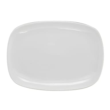 Intl Tableware QP-14 Quad 14 x 9.5" Euro White Platter