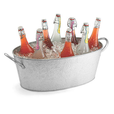 TableCraft GT2313 Galvanized Steel 23" x 13" x 7.5" Beverage Tub