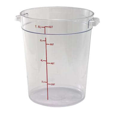 Winco PCRC-8 Round 8 Quart Storage Container