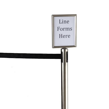 American Metalcraft RSSIGNLSPS S/S 2 Sided Retractable Barrier Sign