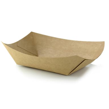 PackNWood 210BQKEAT3 6.3 x 4.4" Kraft Paper Boat - 1000 / CS