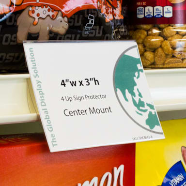 Darling Foodservice 4 x 3 Horizontal Mount Sign Holder
