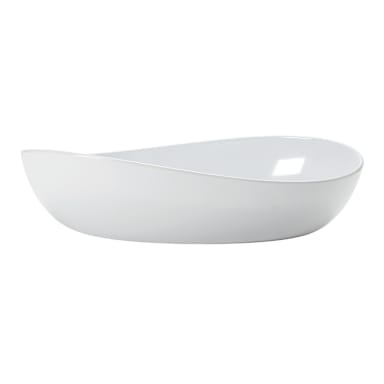 G.E.T. B-128-W Osslo White Melamine 4 Qt. Oval Bowl