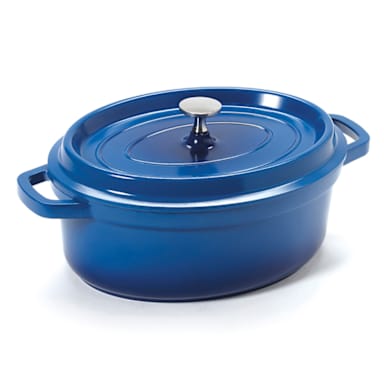 G.E.T. CA-009-CB/BK Cobalt Blue 3.5 Quart Oval Dutch Oven