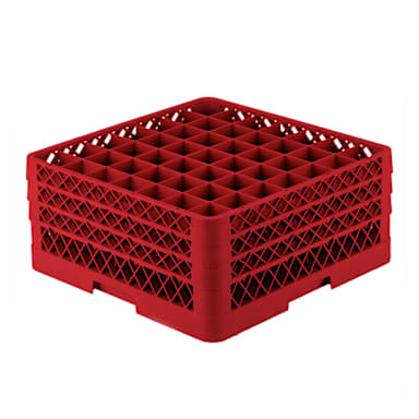 Traex TR9EEEE-02 Red 49 Compartment Glass Rack