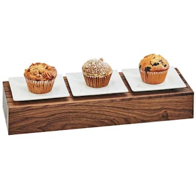 Cal-Mil 166-3-78 Mid-Century 20 x 7 x 3" Walnut Riser