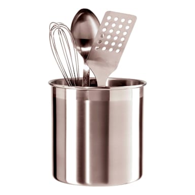 Oggi 7211 Stainless Steel 7" D x 7" H Jumbo Utensil Holder