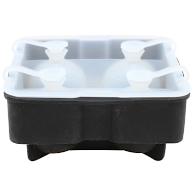 TableCraft BSRT2 4-Section Black Silicone Ice Sphere Tray