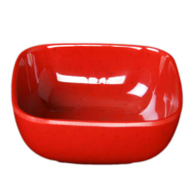 Thunder Group PS3103RD Red 5 Ounce Square Melamine Bowl - Dozen