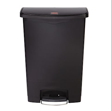 Rubbermaid 1883615 Black Streamline 24 Gal Front Step-On Container