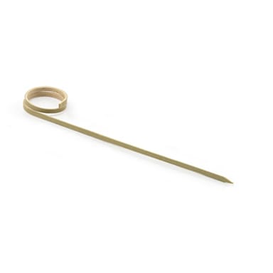 FOH AST019NAB83 Swirl Natural 4.5" Bamboo Pick - 1200 / CS