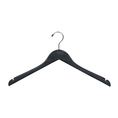 Hangers Direct C-66JMBN Matte Black 17" Hanger w/ Notches