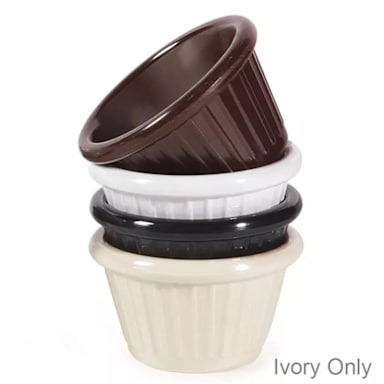 G.E.T. RM-387-IV Ivory Melamine 2 Oz. Fluted Ramekin