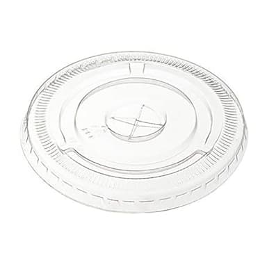 Darling Foodservice Flat Plastic Lid with Straw Slot - 1000 / CS