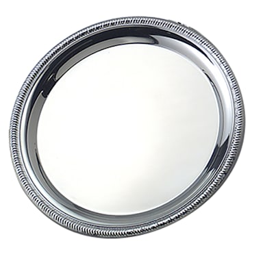 American Metalcraft SST12 S/S 12" Round Royal Touch Serving Tray