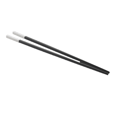 Worthy, Noble & Kent 5360S372 Black Hammered Chopstick Set - Dozen
