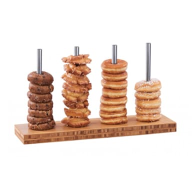Cal-Mil 22008-4-60 25 x 7 x 13" Donut / Bagel Bamboo Display