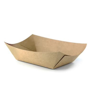 PackNWood 210BQKEAT6 9.5 x 7 x 2.1" Kraft Paper Boat