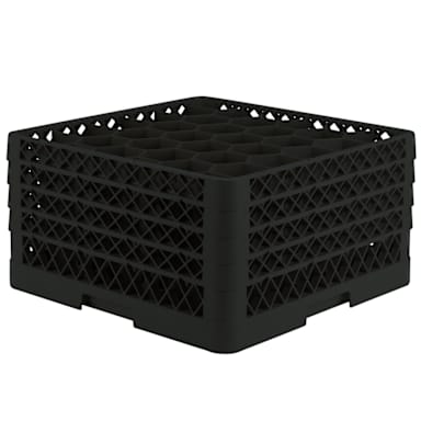 Vollrath TR12HHHH-06 Black 30-Compartment Glass Rack
