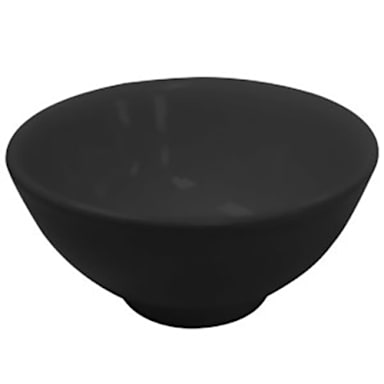 Vertex China E-B40-O Elements 7 Ounce Onyx Round Rice Bowl