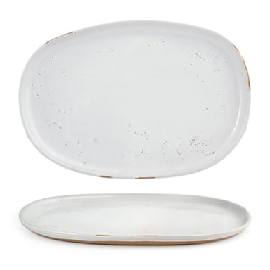 FOH DOS033BEP21 Artefact Ash 13 x 9" Oval Plate - 4 / CS