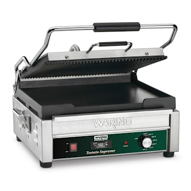 Waring Commercial WDG250T 120V Italian Style Panini Grill with Timer