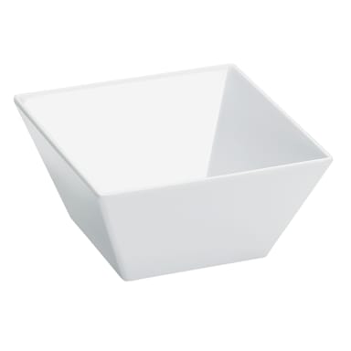 Cal-Mil SR261 White 2 Quart Square Melamine Bowl