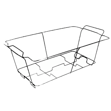 Darling Foodservice Black Half Size Chafing Rack