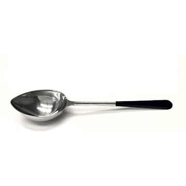 G.E.T. BSRIM-33 S/S 8 Oz. Solid Spoon with Black Handle