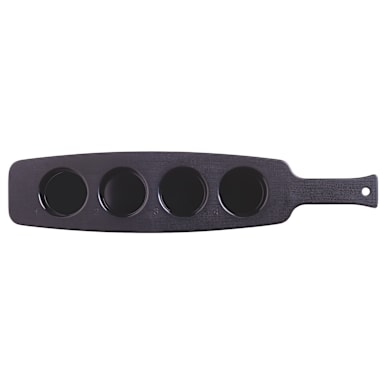 Libbey 96458 Matte Black Beer Flight Paddle - 6 / CS
