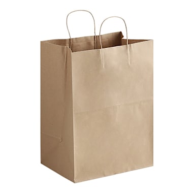 Darling Foodservice Brown Paper Bag w/ Handles