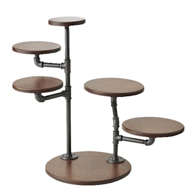 Steelite 6525T072 Chestnut Stained Large Metal Display Stand
