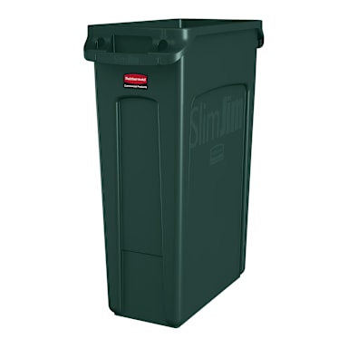 Rubbermaid 1956186 Green 23 Gallon Vented Slim Jim Waste Container