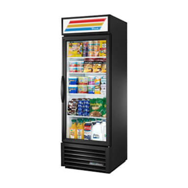 True GDM-23-HC-TSL01 Black 23 Cubic Foot Glass Door Merchandiser