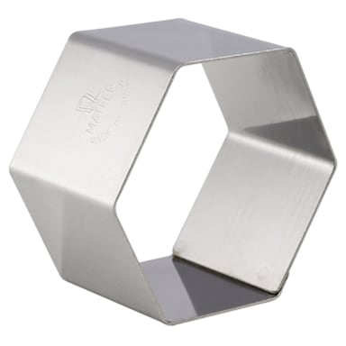 Matfer Bourgeat 376014 S/S 1.5" Hexagon Nonnette Ring - 4 / PK