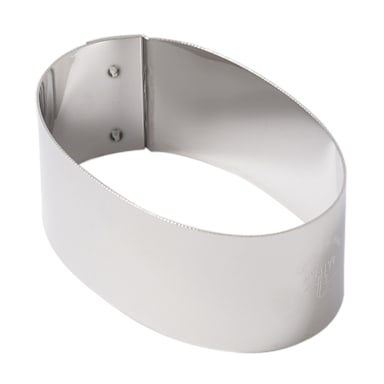 Matfer Bourgeat 376040 S/S 3" Oval Nonnette Ring - 4 / PK