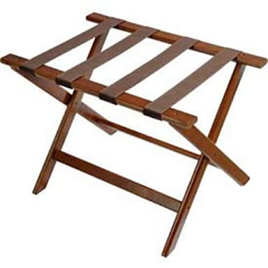 Central Specialties 177DK Walnut Finish Deluxe Luggage Rack