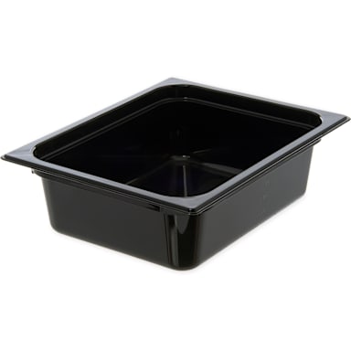 Carlisle 10221B03 Black 1/2 Size x 4" D Food Pan